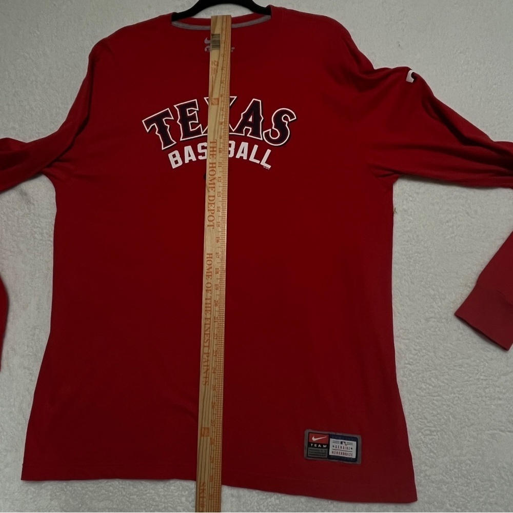 Nike Texas Rangers Men’s Long Sleeve Crewneck MLB Red Size XL - Picture 8 of 10